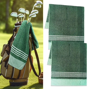 Serviettes de golf en coton avec logo brodé personnalisé, fabrication professionnelle, tissu doux, production en gros. - Product Image 2