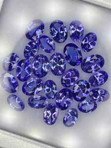 Piedras sueltas facetadas de tanzanita, forma ovalada, color azul, 6x4mm, 7x5mm, 6x8mm, piedra preciosa natural para la elaboración de joyería. - Product Image 3