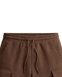 Custom <b>Brown</b> <b>Men</b> <b>Cargo</b> Shorts Elastic Waist Drawstring Casual Streetwear Multi Pocket Summer Shorts Custom Logo OEM Manufacturer - Product Image 4