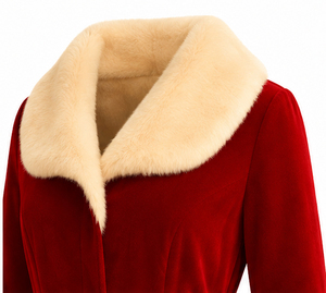 Vestido de Disfraz Navideño de Terciopelo Rojo para Mujer 2026, Estilo Sexy y Club, de Nailon con un Solo Hombro, para Fiestas Invernales - Product Image 2