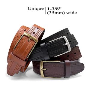 Cinturón de Cuero para Hombre con Acabado Elegante y Ajuste Regulable, Perfecto para Vestimenta Formal, Casual y Uso Diario, Diseño de una Sola Pieza - Product Image 2