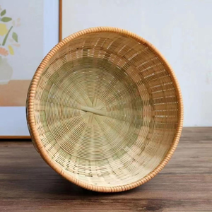 Rustic <b>Bamboo</b> <b>Basket</b> for Snacks and Fruits Natural <b>Bamboo</b> Storage <b>Basket</b> for Kitchen Countertop Desktop Tabletop Organizer Home - Product Image 6