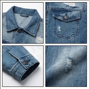 Chaqueta vaquera de alta calidad para hombre de invierno 2025 con logotipo frontal tamaño y color personalizables - Product Image 2