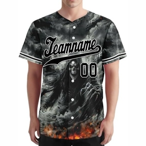 Maillot de baseball personnalisé par sublimation, vêtements de sport à séchage rapide pour les entraînements, les matchs et les compétitions - Product Image 3