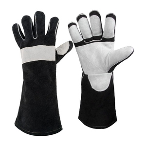 Gants de soudage en cuir de vachette pleine fleur renforcés, résistants aux flammes, pour travaux lourds, lutte contre les incendies et construction - Product Image 6