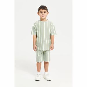 Ensemble T-shirt et short personnalisés pour enfants OEM, vêtements pour bébés, tenues d'été pour tout-petits, garçons et filles, T-shirt doublé et short, ensemble 2 pièces - Product Image 1