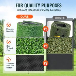 Tappetino da Golf 5x5ft in Erba Sintetica Rinforzata con 3 Tee in Gomma, Materiale EVA, Ausilio per l'Allenamento Golfistico - Product Image 3