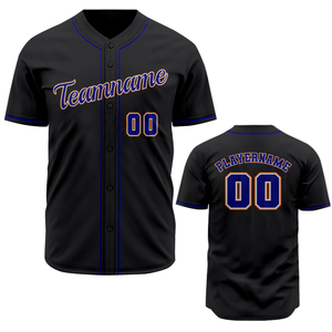 Black Baseball Jersey Short Sleeve Button Up Custom Team Uniform Lightweight Breathable <b>Athletic</b> Sports Shirt - Product Image 2