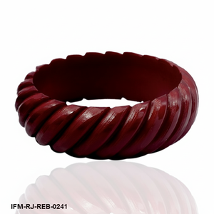 Pulseras de Resina Talladas Finas al por Mayor, Brazalete de Resina en Colores Sólidos, Joyería Vintage Hecha a Mano en India con Calidad Premium - Product Image 6