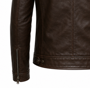 Veste en cuir véritable de qualité export, logo personnalisé, fabricant ODM, vente en gros, veste de moto pour homme, qualité supérieure, tendance - Product Image 6