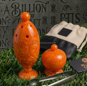 Modern Resin <b>Oud</b> <b>Burner</b> Set with Metal Tong and Travel Carry Bag Arabic Bakhoor Incense Set - Product Image 4