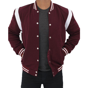 Chaqueta Varsity Unisex de Alto Rendimiento con Diseño Geométrico y Parches, Ajuste Cómodo, Cuello Alto, Tela de Lona de Alta Calidad - Product Image 5