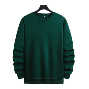 Sudadera de Hombre Marrón con Cuello Redondo, Corte Regular, Tejida, Casual, de Color Sólido y Manga Larga - Product Image 4
