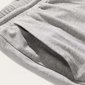 Custom Brand Logo Breathable Men's Summer Fleece 2-Piece Short <b>Sets</b> Casual Sweat Suit Outfits - Product Image 3