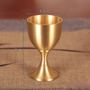 Vasos de Latón Hechos a Mano, Tazas Metálicas Tradicionales para Bebidas, para Bar, Club, Restaurante y Decoración del Hogar - Product Image 4