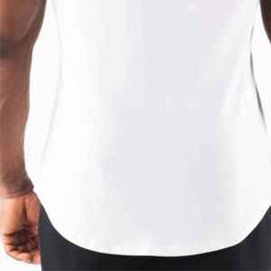 SOLID INTERNATIONAL Solid Black Knitted Polyester Cotton Tank Top Quick Dry Eco Friendly Features Hip Hop Style For <b>Men</b> - Product Image 2