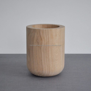 Diseño de personalidad Irregular de alta calidad estilo Shabby Chic jarrón de madera maciza decoración regalo hogar escritorio pantalla - Product Image 5