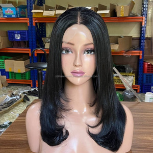 Perruques en cheveux humains, cheveux vierges vietnamiens, perruques sans colle à dentelle frontale, fermetures en dentelle, frontales en dentelle, produits capillaires vierges personnalisés - Product Image 2