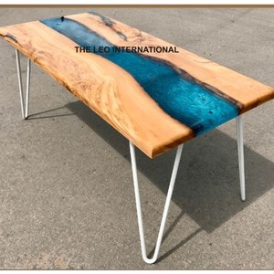 Home Office Hotel & Dining for Home Furniture Luxury Handcrafted Epoxy Resin <b>Table</b> Living Room Epoxy Tabletop - Product Image 2