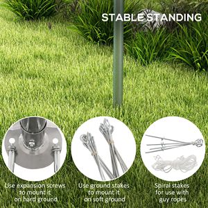 Carpa Portátil Anti-UV de 19 x 19.5 pies, Cubierta para Garaje, Patio, Coche, Camioneta, Barco, Eventos de Catering y Bodas - Product Image 6