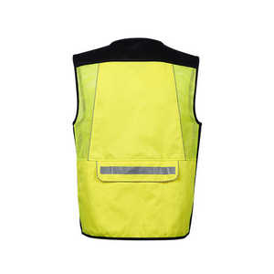 Gilet de travail haute visibilité pour homme, respirant, en maille, col en V, avec bandes réfléchissantes et plusieurs poches, vêtement d'extérieur d'été - Product Image 6