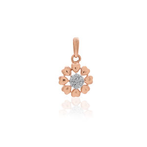 Collier avec pendentif fleur en acier inoxydable plaqué or 18 carats, perle d'eau douce, chaîne de diamants, bijoux de mariage classiques unisexes - Product Image 3