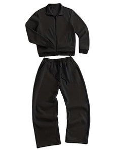 Men's Loose-Fitting Casual Sports Suits 2-Piece Set Sweatshirt Sweatpants 100% Cotton Fleece Quick Dry Winter Sportswear Solid - Product Image 2