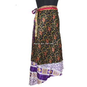 <b>Skirts</b> Vintage Style Silk <b>Wrap</b> Indian Magic Silk <b>Wrap</b> <b>Skirt</b> new Women Fashion Plus Size Sexy <b>Wrap</b> <b>Skirt</b> Indian Print - Product Image 2