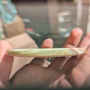 Ensemble de six sous-verres en pierre d'onyx sculptée avec support, décoration élégante pour la maison - Product Image 4