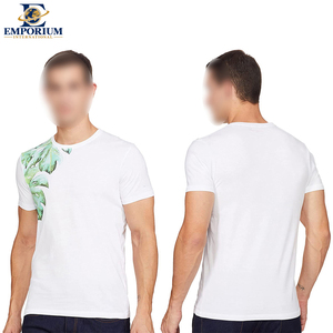 Camisetas de Buena Calidad Blancas con Detalles Verdes, Transpirables, con el Diseño Más Reciente, Servicio OEM, Camisetas Casuales para Hombre - Product Image 3