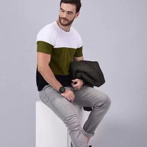 T-Shirt pour hommes, toutes saisons, blocs de couleurs, vente en gros, à bas prix, entièrement personnalisé, décontracté, impression - Product Image 5
