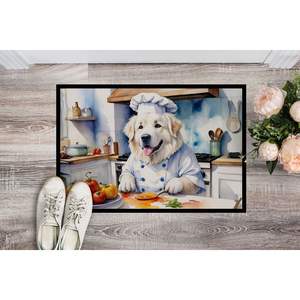 Great Pyrenees Chef Doormat Non-Slip Washable Low Pile 18H X 27W <b>Indoor</b> Outdoor Entryway Rug New Front <b>Door</b> <b>Mat</b> - Product Image 2