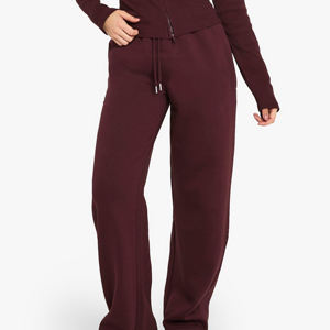 Pantalon de survêtement évasé pour femme de haute qualité, style streetwear, en polaire légère, respirant, taille élastique, poches latérales, 100 % coton - Product Image 4