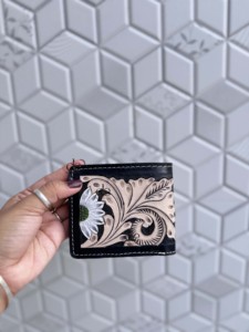 Nueva Cartera de Cuero Hecha a Mano 2026 al por Mayor para Hombre, Cartera Larga con Cremallera Multiusos, Cartera de Moda con Diseño Floral, Portamonedas, Regalo, ¡Gran Venta! - Product Image 4