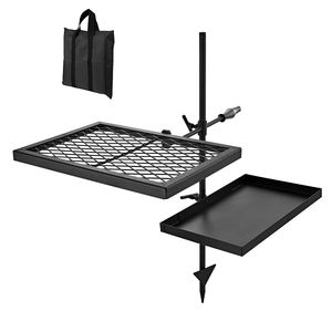 Griglia Girevole Pieghevole per Falò Resistente - Griglia BBQ Portatile in Acciaio a Doppio Strato con Rotazione a 360 Gradi - Product Image 1