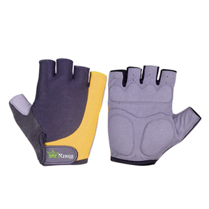 Unisex Cycling Racing Gloves Breathable Half-Finger Leather Polyurethane Coated with Reflect <b>Light</b> for <b>Outdoor</b> Riding & Cycling - Product Image 2