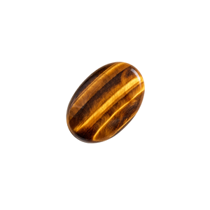 Pierre de paume ovale en œil de tigre naturel, polie, pour la méditation, la décoration et comme cadeau - Product Image 1