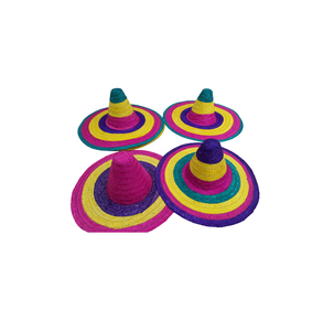 หมวกฟางสไตล์เม็กซิกันทำด้วยมือพร้อมหลอดสีสดใสสำหรับงานปาร์ตี้ไนท์คลับและงานเทศกาลร้านอาหารปีใหม่ - Product Image 6