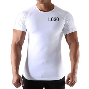 Camisetas de Gimnasio para Hombre de Alta Calidad, Ropa para Correr, Ropa Deportiva, Logotipo Personalizado, Material de Spandex/Poliéster, Camisetas Sólidas OEM - Product Image 4