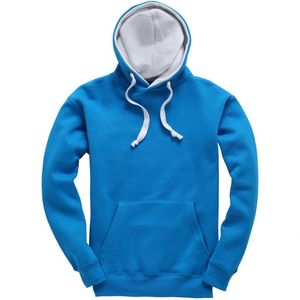 Sweat-shirt à capuche bicolore noir et gris pour homme, pull décontracté avec capuche contrastée - Product Image 6