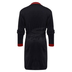Peignoir en polaire 100 % coton pour homme, séchage rapide, chaud, pour la maison, le salon, l'hôtel, le spa, la douche, par temps froid, confortable, col montant - Product Image 2