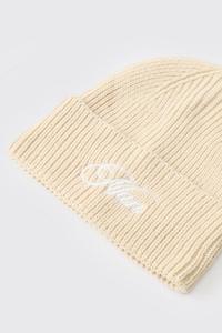 Bonnet d'hiver côtelé personnalisé avec logo, en tricot chaud, avec revers, en tissu de qualité supérieure, unisexe, OEM ODM - Product Image 2