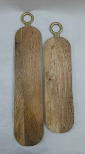 เขียงไม้ธรรมชาติทรงสี่เหลี่ยมพร้อมหูจับสะดวกสบาย อุปกรณ์ครัวสำหรับหั่นผลไม้และผัก - Product Image 2