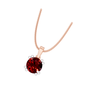 Colgantes finos de lujo para mujer, colgante de rubí Natural cortado, collar de oro sólido de 14K/18k, piedras preciosas Rojas, regalo especial de oro sólido - Product Image 6