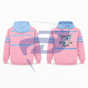 Vestido con Capucha Oversize de la Hermandad Gamma Phi Delta GPD - Talla Grande, Transpirable, Antiarrugas, Estilo Urbano, Otoñal y Elegante - Product Image 3