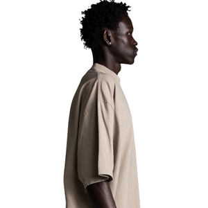 T-shirt Homme Oversize Col Rond Manches Courtes Évasées Épaules Tombantes Coupe Boxy Décontracté Streetwear Vente en Gros Personnalisé Coton Haut de Gamme - Product Image 6