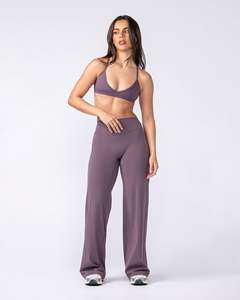 Women’s High Waist <b>Flare</b> <b>Leggings</b> for Yoga Gym Workout Fitness Wide Leg Sports Pants Custom Private Label Activewear Manufacture - Product Image 5