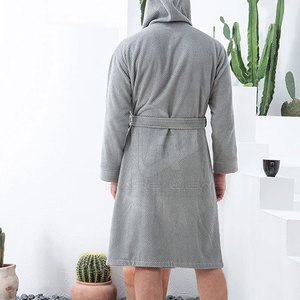 Bata de Baño para Hombre con Acabado Elegante, 100% Algodón Terry, Transpirable, Felpa, Comodidad Premium, Estilo Diario, Invierno, Manga Larga, para el Hogar - Product Image 4