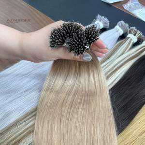 Extensiones de Cabello Vietnamita Remy Nano Tip Keratin Blonde Double Drawn Sin Procesamiento Químico Precio al por Mayor Producto de Belleza - Product Image 3