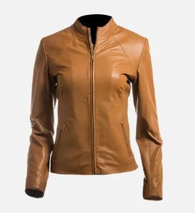 Good Quality Cheap Price New Fashion Best Style Breathable Zipper Genuine Leather <b>Jackets</b> Comfortable <b>Women</b> Leather <b>Jacket</b> - Product Image 3
